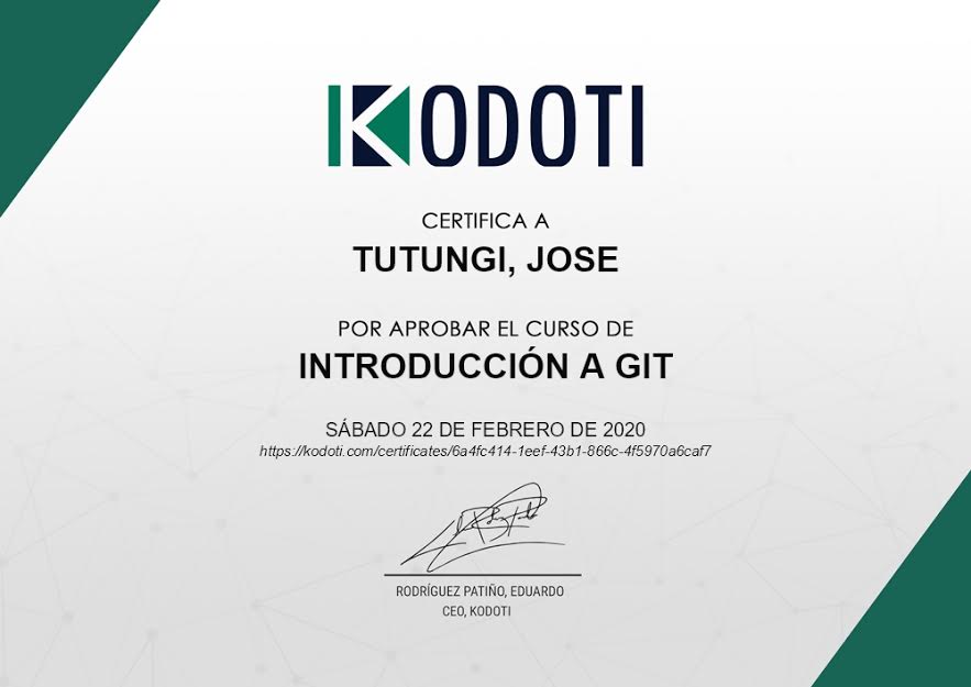 certificado de git